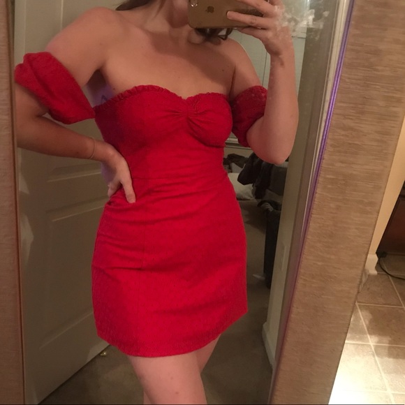 Forever 21 Dresses & Skirts - 💕NWT F21 Red Off the Shoulder Dress💕